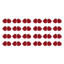 48Pcs Cheerleading Poms Metallic-Folie Cheer Poms mit Kunststoffgriff für Erwachsene Kinder Cheerleader Party rot