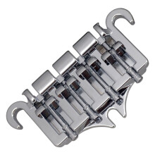 3 Point 4 String Bass Bridge Tailpiece Zinc Alloy Bridges with Saddle for Style Bass,Plata