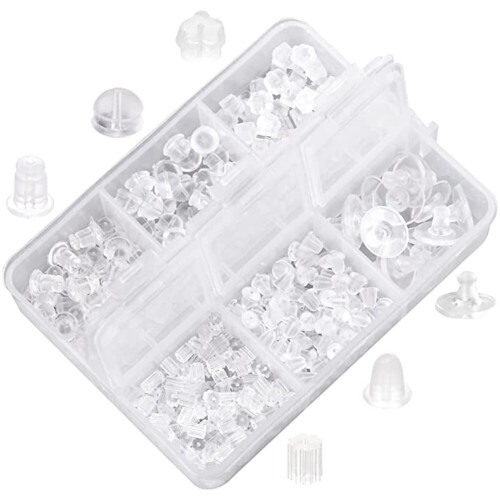 CNNOTEPAD Rubber Earring Safety Back Plug Replacement Kit (550 -600Pcs)