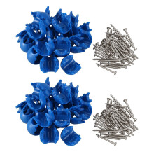 20Pcs Netz Kunststoff Stecker Netz Schnalle Klettern für Outdoor-Vergnügen Swing Teile Blau