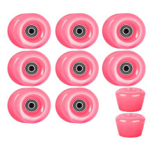 Roller Skate Räder 32 X 58Mm 82A Härte Pulley, Roller Skate Räder Lager für Roller Skates Skateboard Teile, Rosa