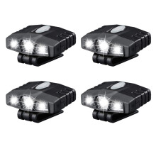 4X Ultra Bright Hands-Free LED Clip on Hat Light - Wiederaufladbare 150 Spotlight Waterproof Cap Light