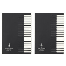 2X Fünf Zeilen Musiknoten Notizbuch Musik Tabulatur Notensystem Notizbuch