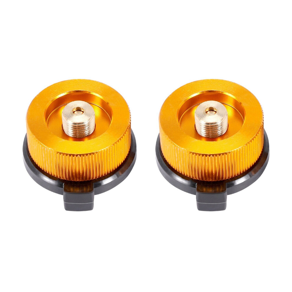 2Pcs Gas Adapter Safe Durable Gas Stove Adapter Stove Connection Outdoor Camping Gas Bottle Adaptor for Butane Canister