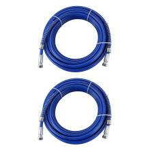 2 Stück 15M Spray Schlauch Airless Farbe Schlauch 1/4 Zoll Airless Sprayer 3600 PSI Hochdruck-Faser-Rohr
