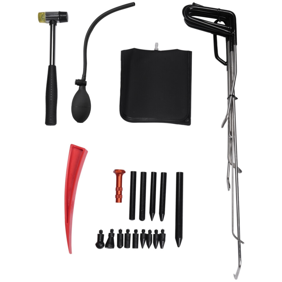 23Pcs Automotive Paintless Dent Repair Removal Tools Puller Kits Hail Repair Tools Hooks Rods Wedge Pump Tap Down Pen