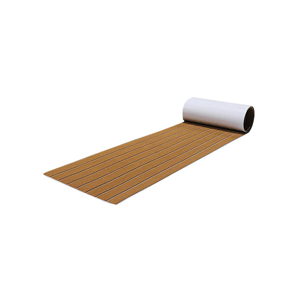 6MM Self Adhesive EVA Foam Teak Sheet Marine Boat Yacht Synthetic Decking Foam Floor Mat Flooring Brown 240X45cm