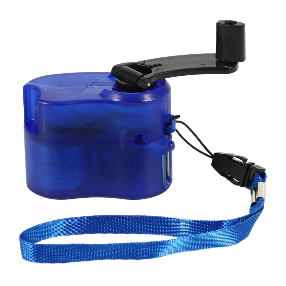 Edc Usb Phone Emergency Charger For Camping Hiking Outdoor Sports Hand Crank Travel Charger Camping Equipment Survival ToolsBlue