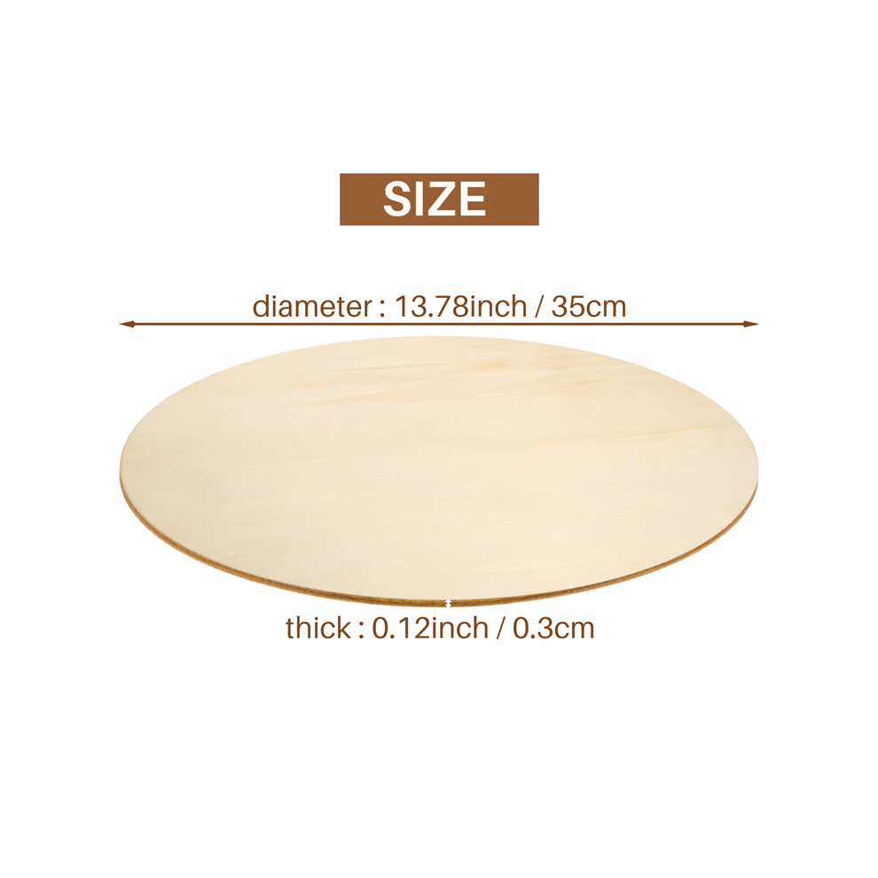 Round Wood Discs for Crafts,5 Pack 14 Inch Wood Circles Unfinished Plaque for Crafts,Door Hanger,Door Design
