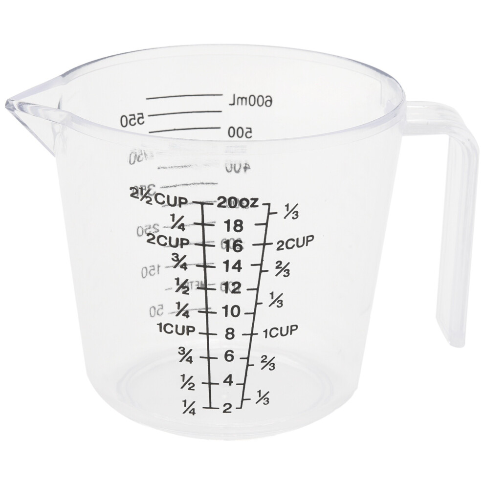 Double-Sided Graduated Plastic Measuring Cup with Graduated Measuring Cup Measuring Cylinder 600Ml