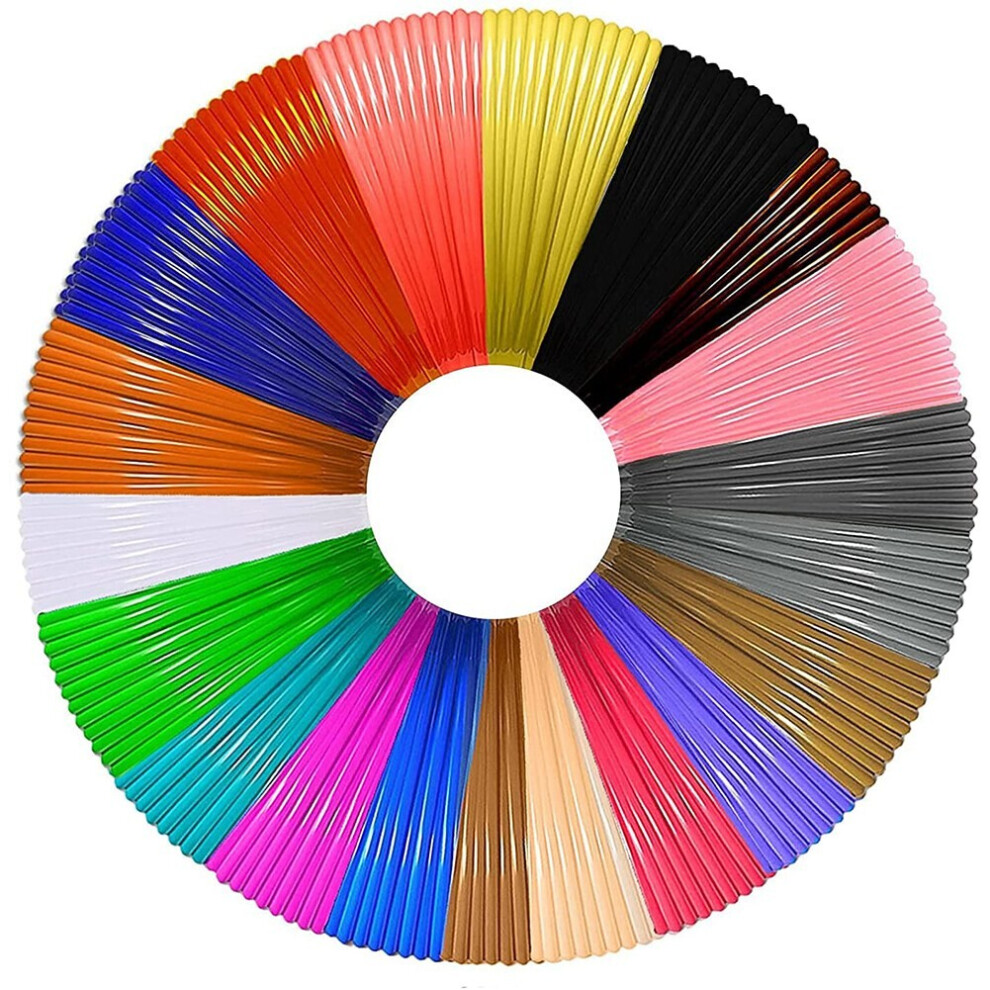 Refills 20 Colors, 16 Ft Per Color 320 Ft 1.75mm Premium Filament For 3D Printing Pen Comes