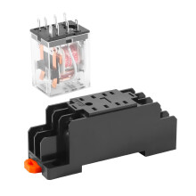 MY2NJ 8-Pin DPDT AC Coil Power Relay 220-240V with Socket Base - 5A 240V / 5A 28VDC