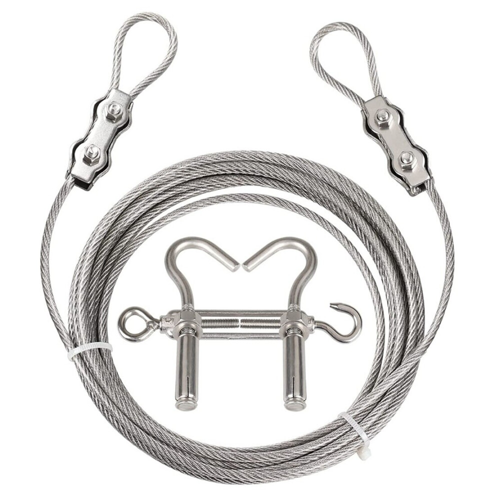 Portable Windproof Clothes Rope with Stainless Steel Cable Fastening System Multifunctional Heavy Duty Laundry Rope