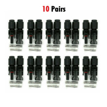 10 Paare Solarpanel Kabelstecker Männlich Weiblich Kompatibel mit MC4