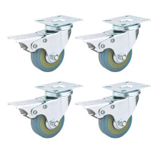 4 X Heavy Duty 50mm Gummi-Lenkrolle Möbelrolle Bremse