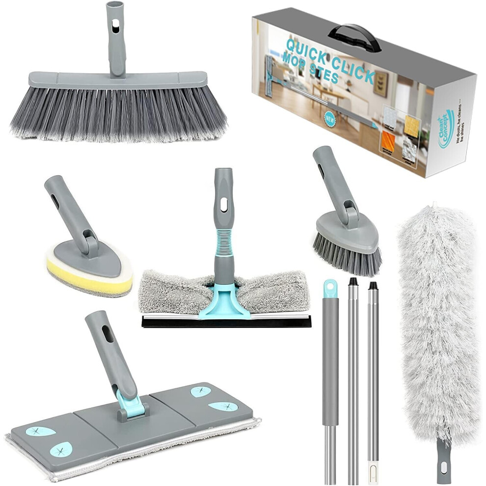 7 in 1 Window Squeegee Cleaning Equipment Kit,Telescopic Glass Cleaner
