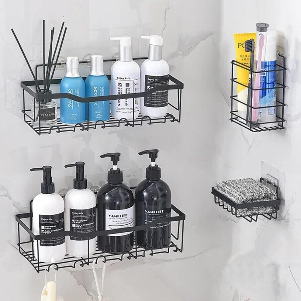 Etagère de panier de douche avec porte-savon Etagère adhésive à percer