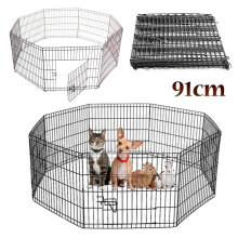 91CM Cercado para cÃes 8 painÃis de metal para cachorros Cercado de gaiola