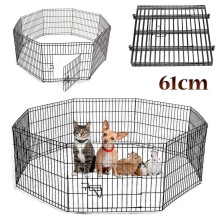 61CM Hund Haustier Pen 8 Panel Metall Welpen Laufstall laufen KÃfig Zaun Gehege