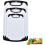 3 Pieces Plastic Kitchen Chopping Cutting Board Set with Juice Groove 1