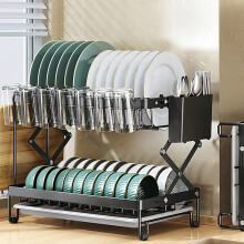 (2 livelli) Acciaio inox lavello stoviglie stoccaggio scarico Rack