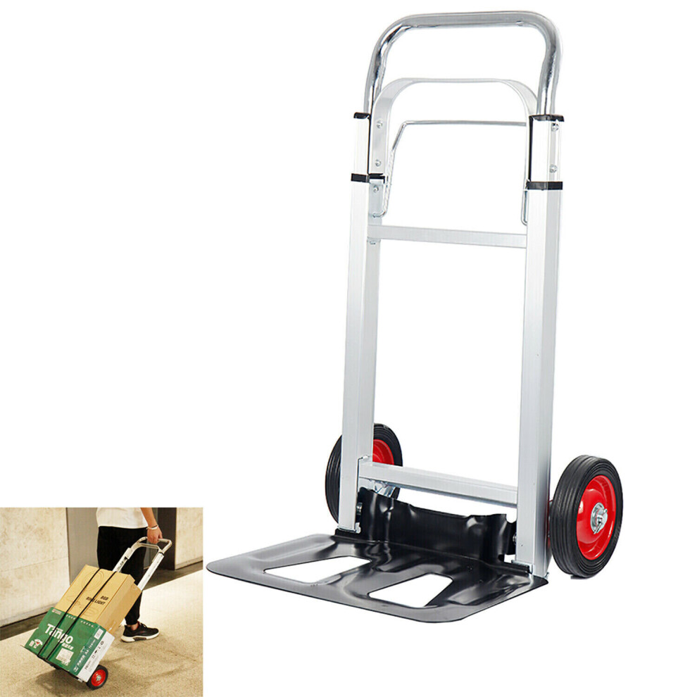 Heavy Duty Foldable Hand Truck Barrow Cart Wheel Trolley Load 90kg