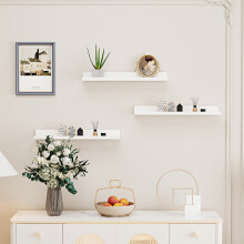 Set of 3 Floating Shelves Wood Wall Mounted Shelf Wall Shelves