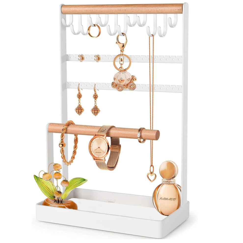 Ezi-Tech Jewelry Organizer Necklace 5-Tier Bracelet Earring Holder Stand