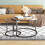 Nesting Coffee Tables Set of 2, Round Stacking Sofa Side Tables 1