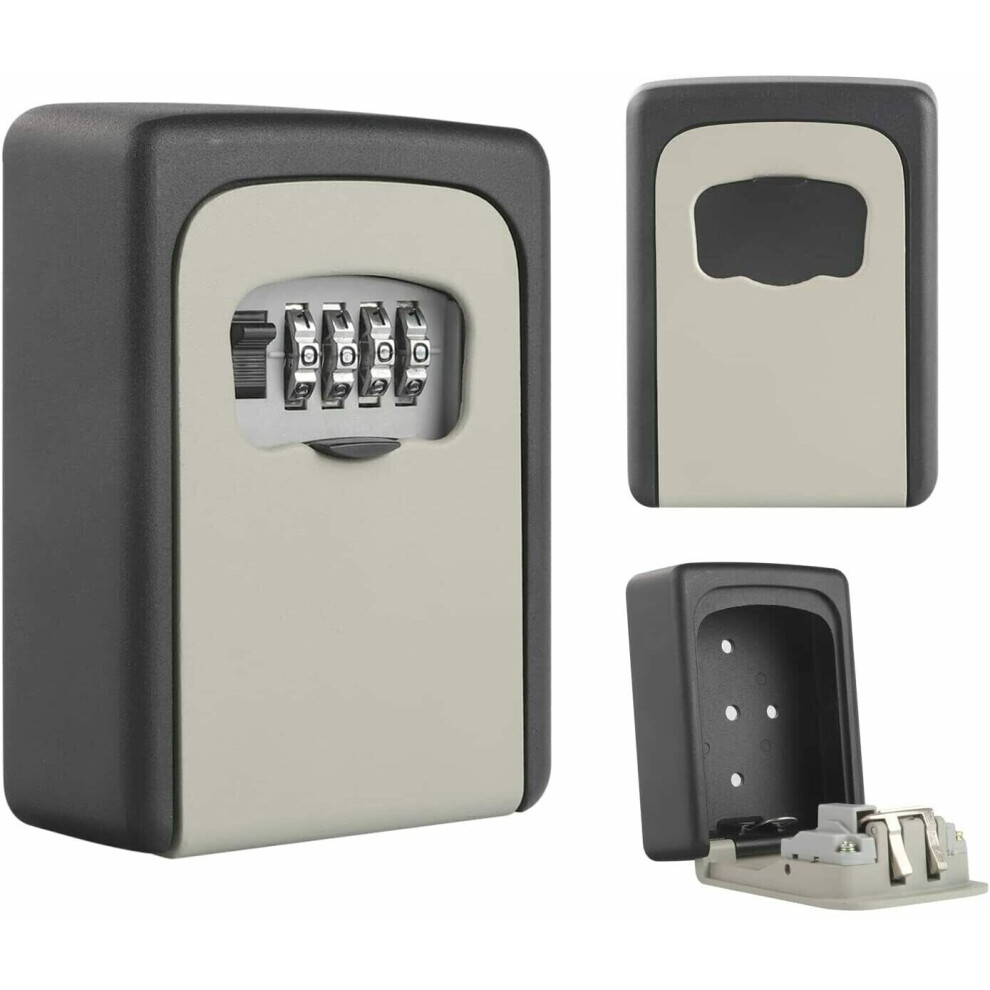 4Digit Wall Mounted Key Safe Box Home Outdoor High Security Code Lock