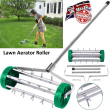 Aerador de relva para jardinagem Rolo de relva com cabo telescÃ³pico de 3 nÃveis