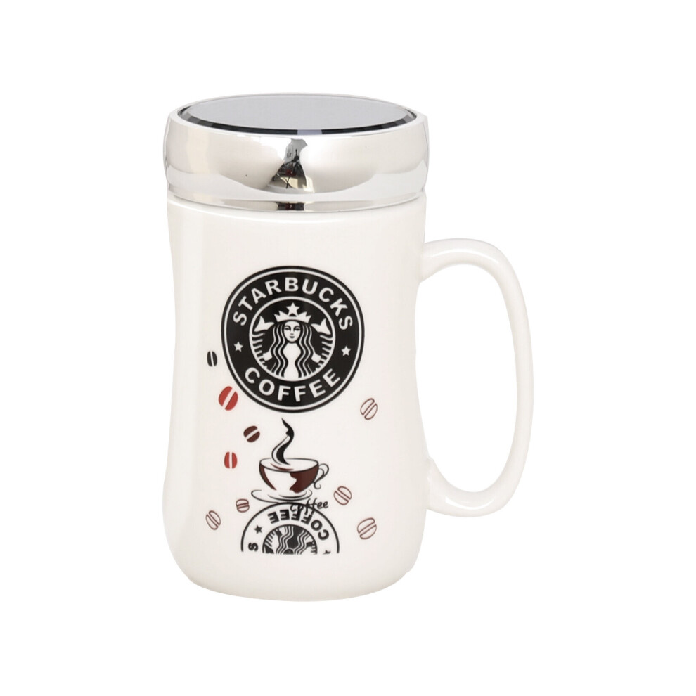 STARBUCKS TRAVEL MUG CERAMIC COFFEE TEA CUP LID WORK HOT TEA