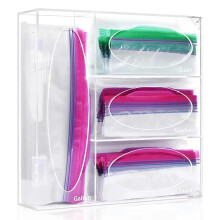 Acrylic Drawer Organizer for Ziplock Bags and Food Storage Containers