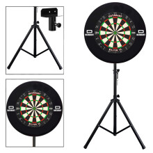 Darts Set with Stand - DATADART ELITE II Dartboard + Black Surround