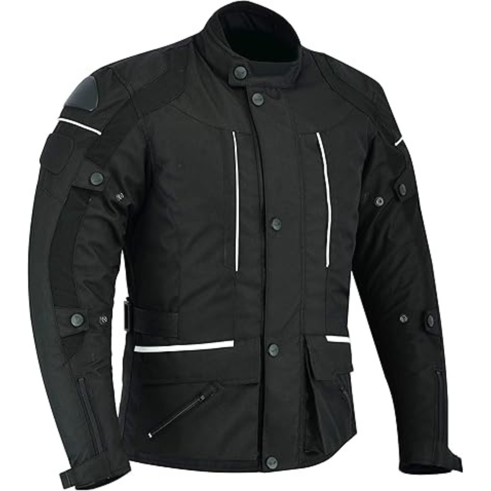 (L) Mens Motorcycle Jacket Motorbike Clothing Black 7426923154362