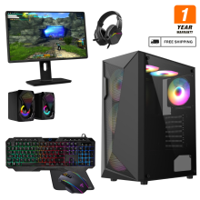 Charisma Black Gaming PC Bundle i5 16GB RAM 1TB+128GB SSD GT1030 4GB + Speakers