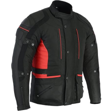 (S) Mens Motorcycle Jacket Motorbike Clothing - Black Red