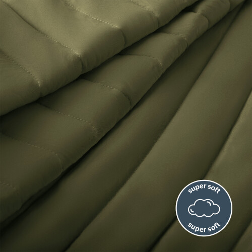 Silentnight (Bedspread, Green) Silentnight Supersoft Quilted Cushion or Bedspread 2