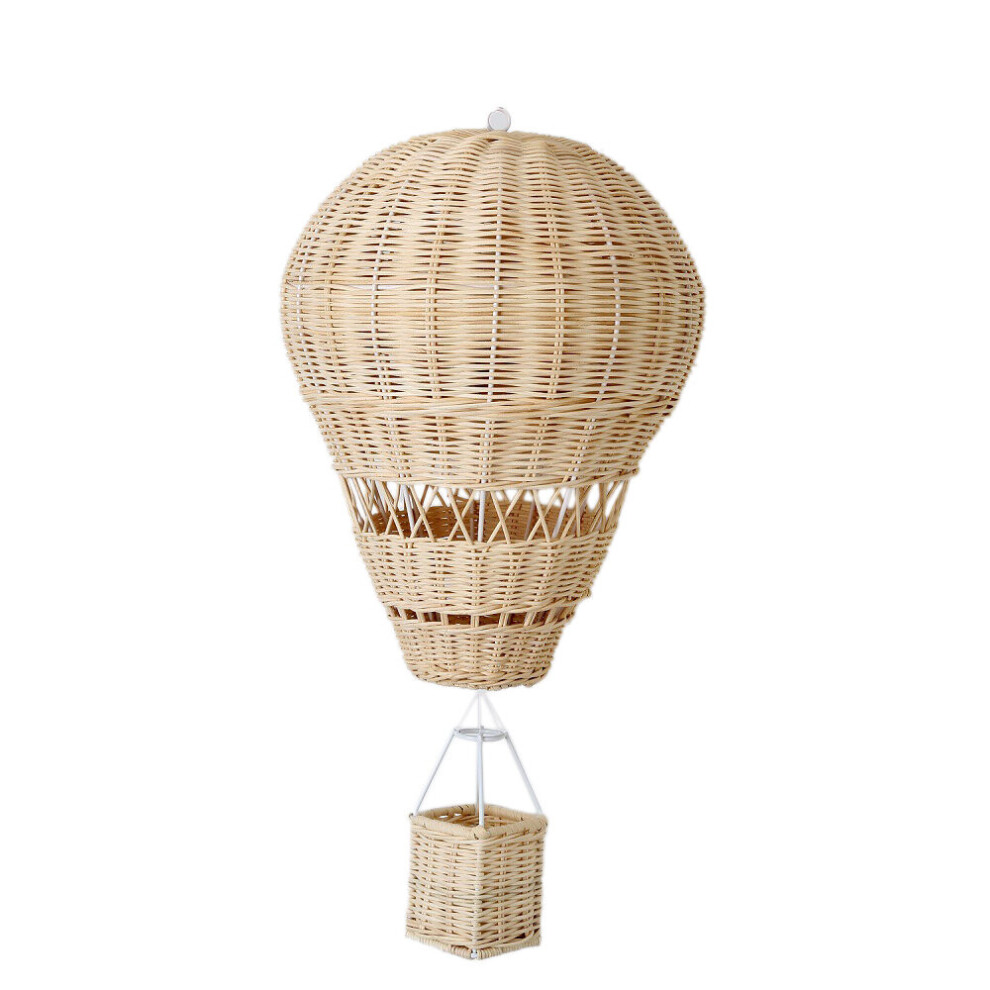 Hand-Woven Rattan Hot Air Balloon Children's Room Bohemian Nursery Decoration Photo Props Spactz