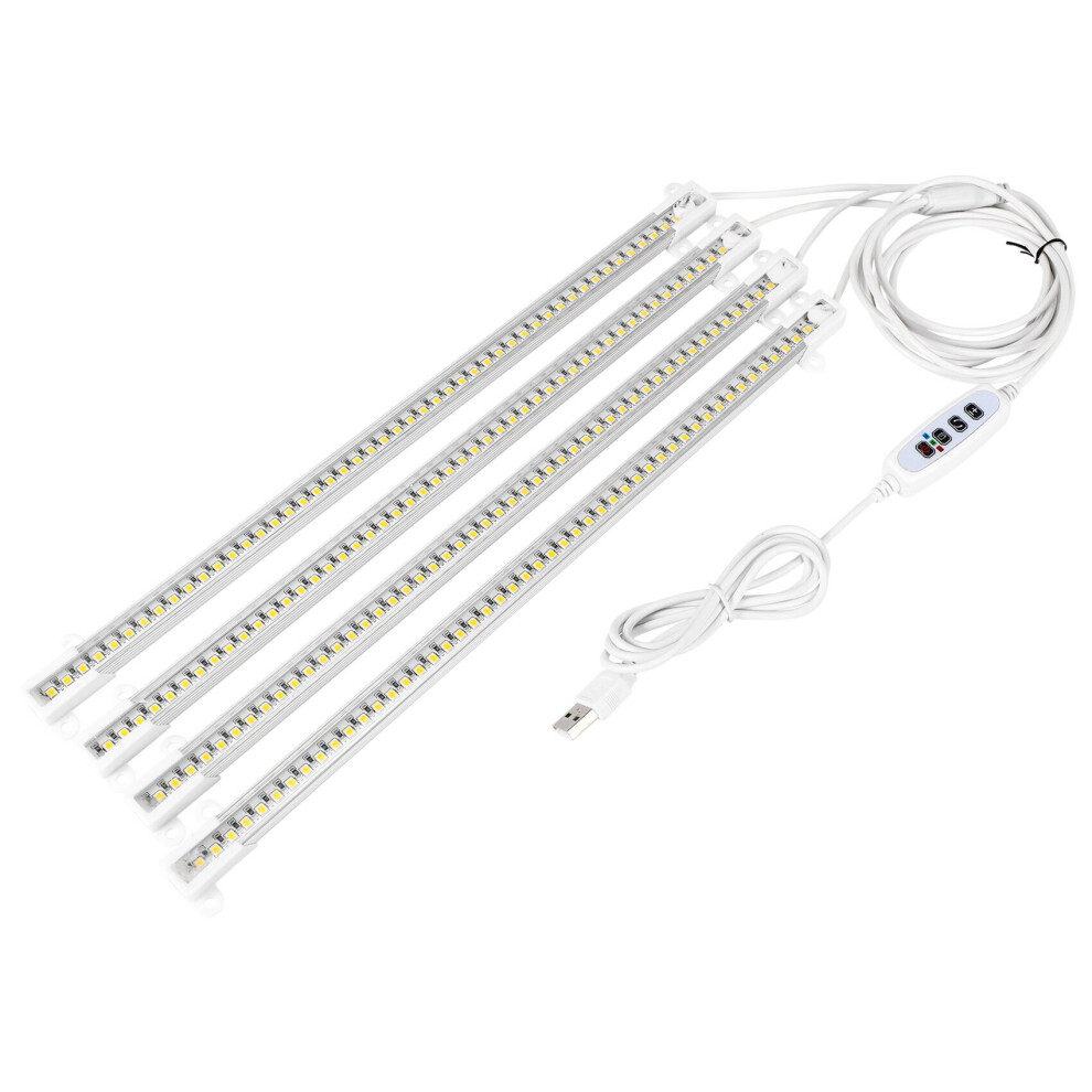 LED Plant Grow Light Strips, Full Spectrum Grow Lights for Indoor Plants with Auto On/Off 3/9/12H Timer, 192 LEDs