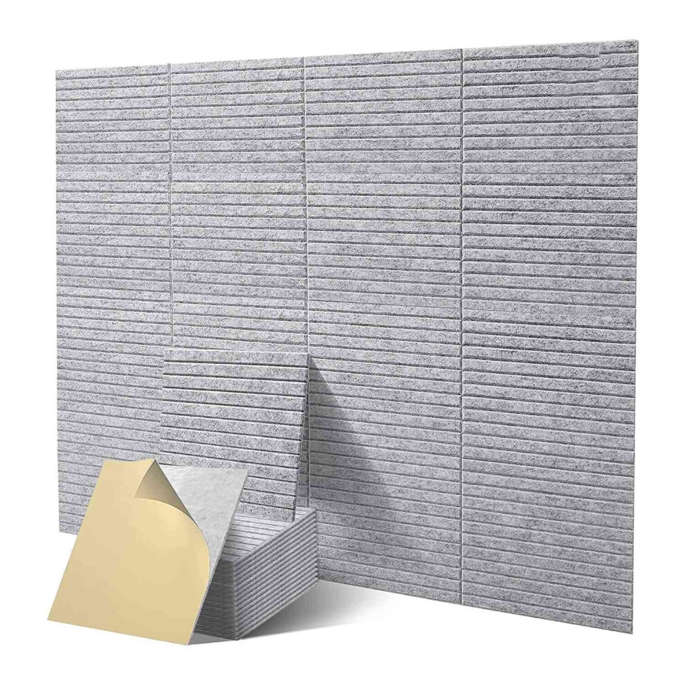 16 Pcs Acoustic Panels,Sound Proof Wall Panels,for Studio Absorbs Sound and Eliminates Echoes(Light Gray)
