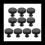 10 Pack Matte Black Knurled Cabinet Knobs Round Kitchen Cabinet Pulls for Drawer Dresser, Cupboard and Wardrobe 1