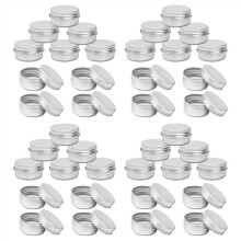 PACK of 100 - 15Ml Aluminium Tin Make Up Candle Pots Capacity Empty Big Cosmetic/Candle/