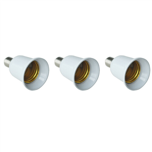 3X E14 naar E27 verlengen Base LED CFL Light Bulb Lamp Adapter Converter Schroef Socket