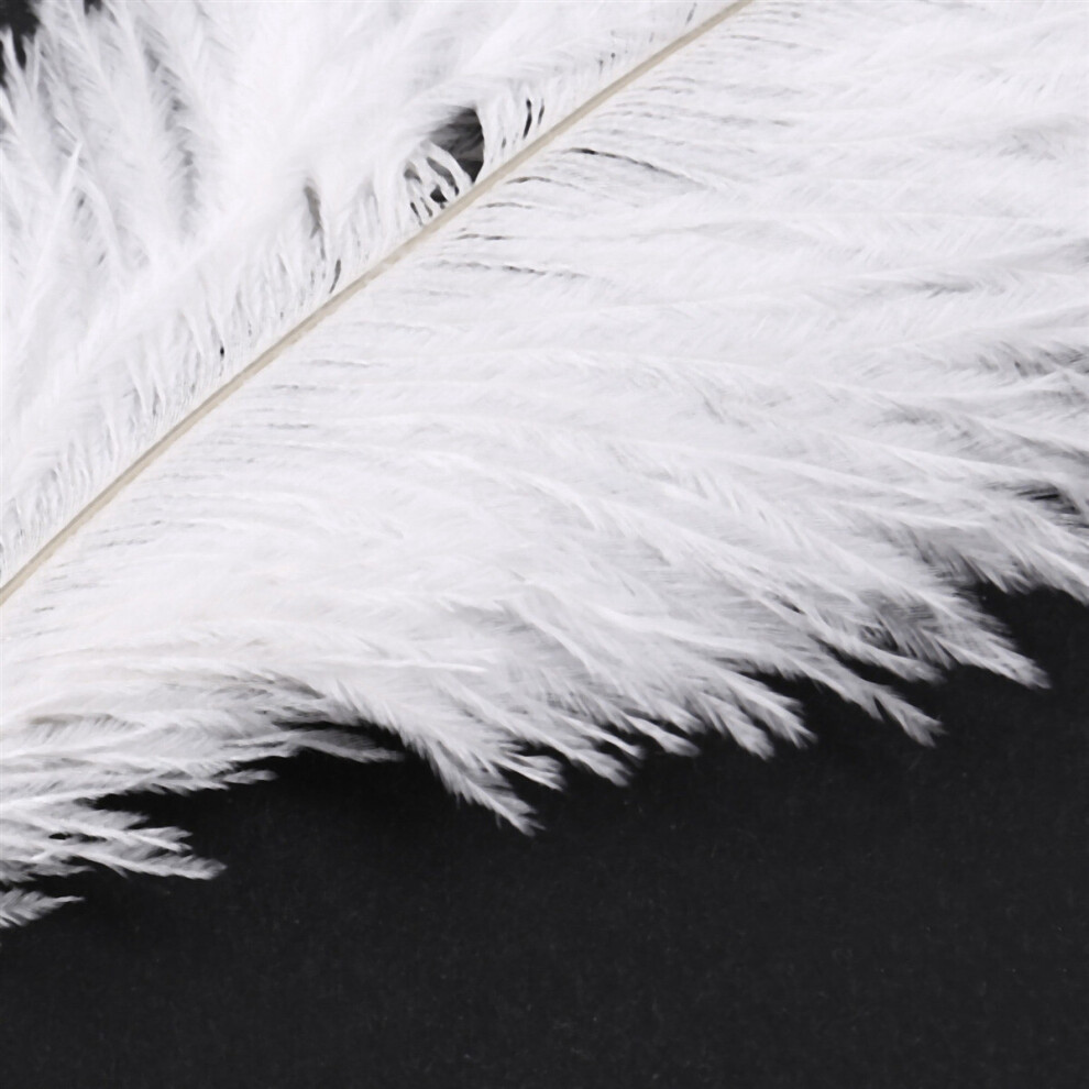 200 Pieces White Natural Ostrich Feather 20-25cm Wedding DIY