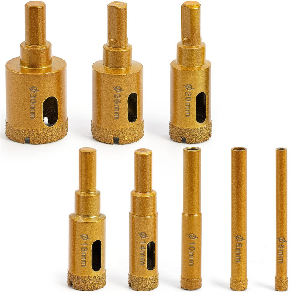 Diamond Hole Saw Kit, Dry/Wet Brazing Tile Core Drill Bits Sets