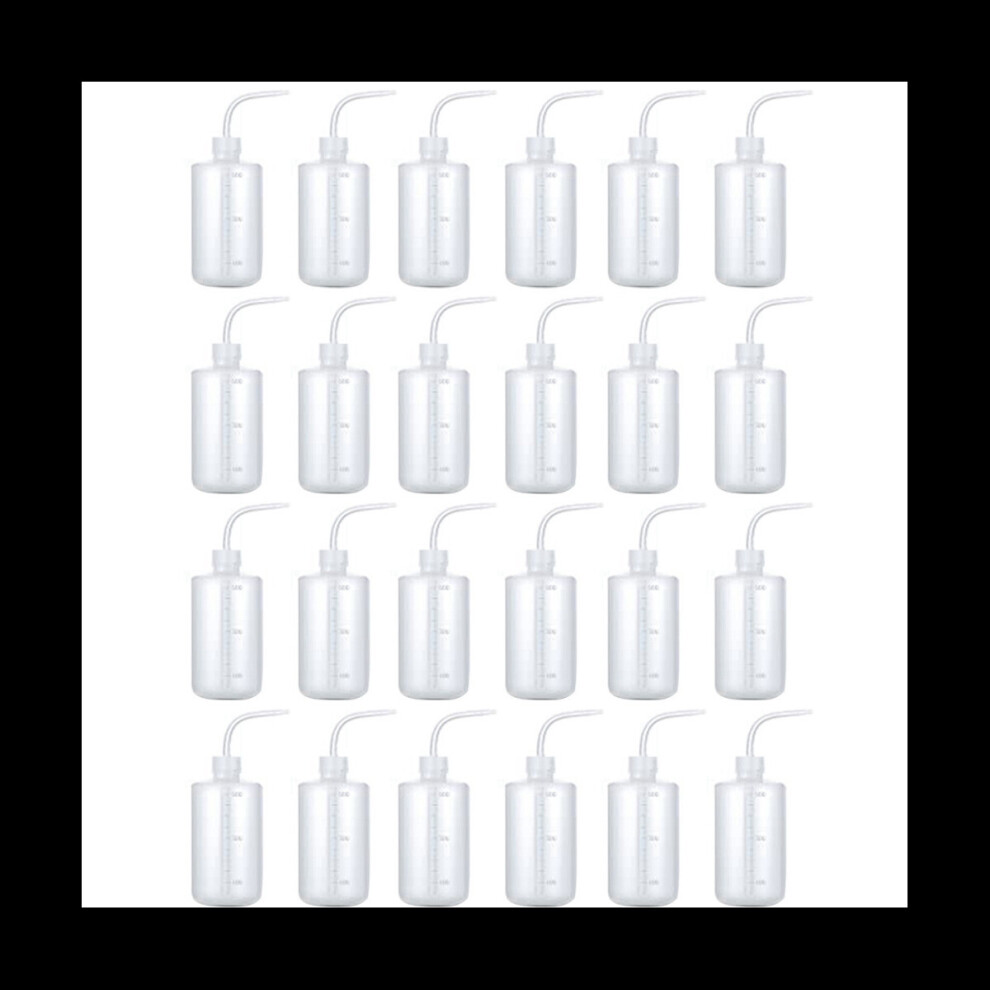 24Pcs 500Ml Wash Bottle Plastic Squeeze Bottles for Liquids Bottle Lab Wash Bottles Economy Plastic Squeeze Bottle