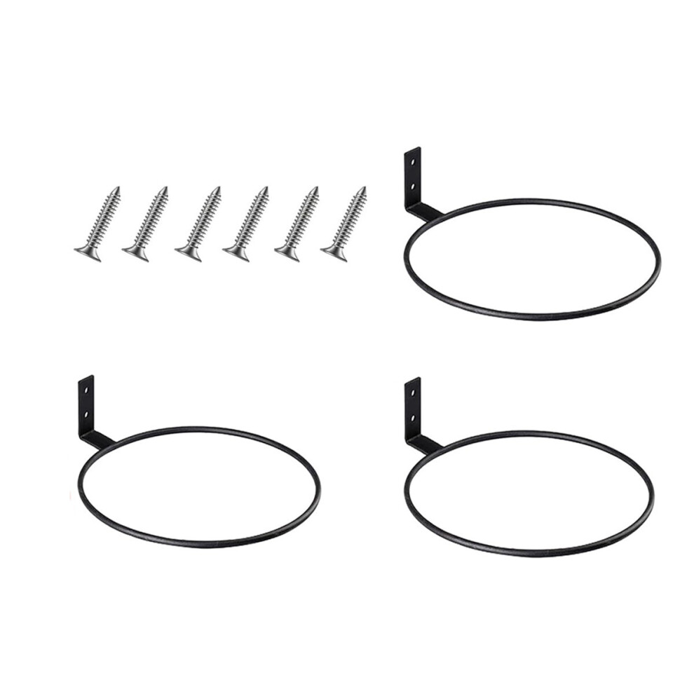 3Pcs 6 Inch Ball Holder Display Wall Mount for Basketball Football Volleyball,Ball Storage for Garage,Planter Pot Holder
