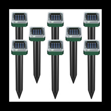 8 stuks slangafweermiddel op zonne-energie voor buiten, ultrasoon slangafweermiddel, slangafweermiddel op zonne-energie voor buiten