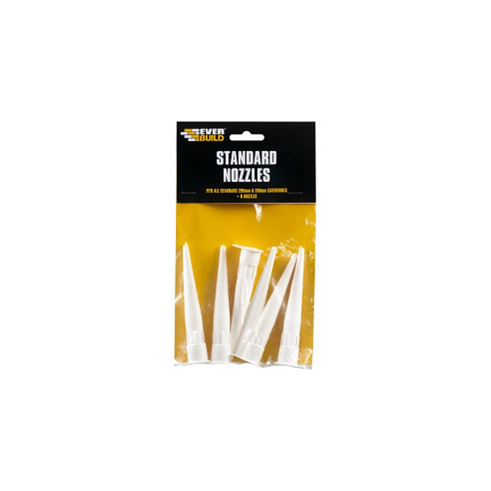 Everbuild White Standard Cartridge Nozzles (Pack Of 6)